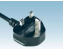 British 3-flat prong plug 